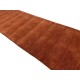Gładki 100% wełniany dywan Gabbeh Handloom ceglasty chodnik 70x250cm bez wzorów