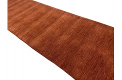 100% wełna gruby dywan handloom z indii ceglasty 70x300cm chodnik