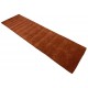 Gładki 100% wełniany dywan Gabbeh Handloom ceglasty chodnik 70x250cm bez wzorów