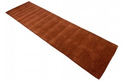 100% wełna gruby dywan handloom z indii ceglasty 70x300cm chodnik