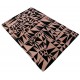 Designerski nowoczesny dywan wełniany Triangles różowy czarny 150x240cm Indie 2cm gruby