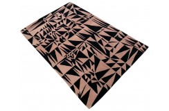 100% wełna gruby dywan z Indii 150x240cm Triangles designerski róż