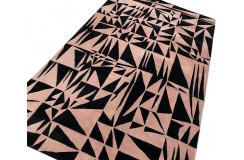 100% wełna gruby dywan z Indii 150x240cm Triangles designerski róż
