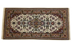 Bidjar Herati dywan indyjski 100%wełna owcza orientalny beżowy 70x140