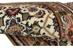 Bidjar Herati dywan indyjski 100%wełna owcza orientalny beżowy 70x140