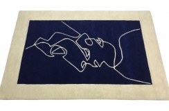 100% wełna gruby dywan z Indii 200x300cm TWO FACES 3D designerski wzór