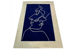 100% wełna gruby dywan z Indii 200x300cm TWO FACES 3D designerski wzór