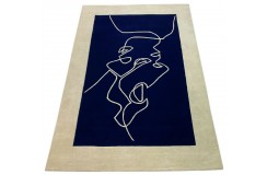 100% wełna gruby dywan z Indii 200x300cm TWO FACES 3D designerski wzór