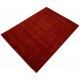 Gładki 100% wełniany dywan Gabbeh Handloom czerwony 170x240cm gładki