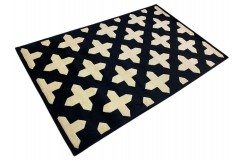 100% wełna gruby dywan z Indii 150x240cm Crosses designerski