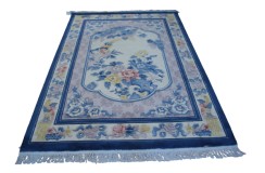 Piękny dywan Aubusson Habei ręcznie tkany z Chin 160x230cm 100% wełna przycinany rzeźbiony rajski ogród