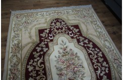 Przepiękny wełniany dywan org. Aubusson Chiny wełna rzeźbiony 170x250