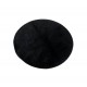 Gładki czarny dywan 100% wełniany, okrągły średnica 125cm Indie