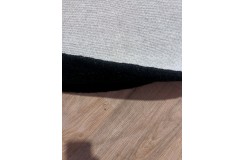 Wełniany dywan okrągły ręcznie tkany z Indii czarny nowoczesny