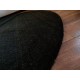Gładki czarny dywan 100% wełniany, okrągły średnica 125cm Indie