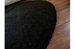 Wełniany dywan okrągły ręcznie tkany z Indii czarny nowoczesny