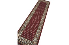 Mir dywan indyjski 100% wełna owcza orientalny czerwony 80x300