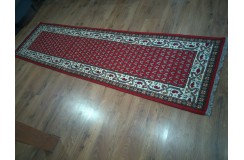 Mir dywan indyjski 100% wełna owcza orientalny czerwony 80x300