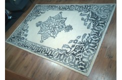 100% Wełna owcza dywan 155x240 ręcznie tkany stonowany INDIE vintage