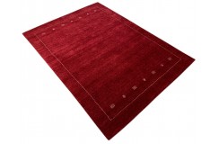 100% wełna gruby dywan handloom z indii czerwony 170x240cm