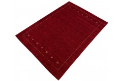 100% wełna gruby dywan handloom z indii czerwony 170x240cm