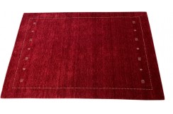 100% wełna gruby dywan handloom z indii czerwony 170x240cm