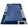 Niebieski 100% wełniany dywan Gabbeh tuftowany 170x240cm 