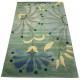 Designerski nowoczesny dywan wełniany Flowers green 155x245cm Indie 2cm gruby