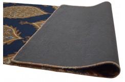Kolorowy brązowy dywan RUG COLLECTION do salonu design w kwiaty 100% wełna 150x240cm Indie