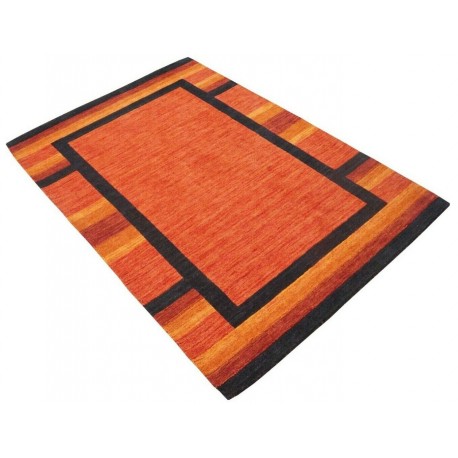 Cieniowany pomarańczowy 100% wełniany dywan Gabbeh tafting 140x200cm