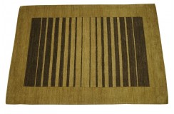 złoto-zielony 100% wełniany dywan Gabbeh tuftowany 140x200cm 