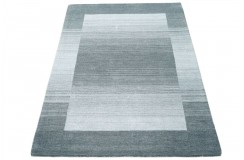 Cieniowany szary beżowy geometryczny 100% wełniany dywan Gabbeh tafting 160x230cm