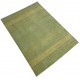 Gładki 100% wełniany dywan Gabbeh Handloom zielony 170x240cm w pasy