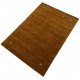 Gładki 100% wełniany dywan Gabbeh Handloom brązowy 170x240cm gładki