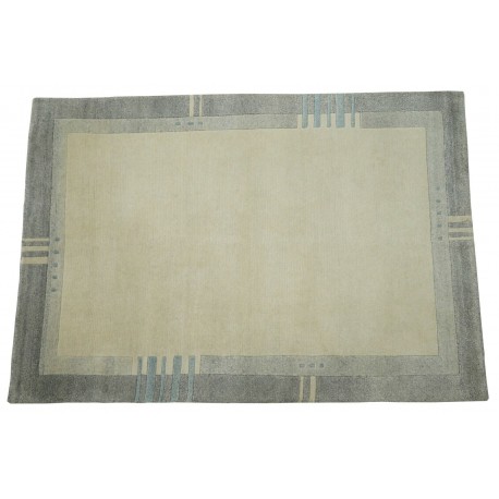 100% welniany ręcznie tkany dywan Nepal Tybet Premium 120x180cm klasyczny beż brąz