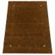 Gładki 100% wełniany dywan Gabbeh Handloom brązowy 150x200cm gładki
