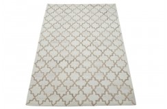 Beżowy dywan marokańska koniczyna 100% wełniany tafting 160x230cm