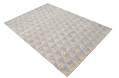 Beżowy 100% wełniany dywan geometryczny tuftowany 160x230cm 