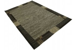 Dywan NEPAL Premium z Indii ręcznie tkany 200x300m wełna brąz szary