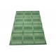 Zielony dywan geometryczny do salonu 100% wełniany tafting 160x230cm
