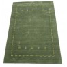 Wełna i wiskoza gruby dywan handloom z indii zielony 170x240cm