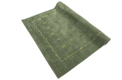 Wełna i wiskoza gruby dywan handloom z indii zielony 170x240cm