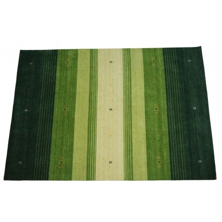 Kolorowy ekskluzywny dywan Gabbeh Loribaft Indie 170x240cm 100% wełniany kolorowy zielony