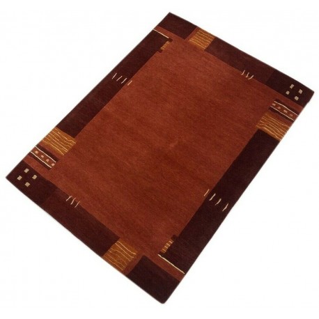 100% welniany dywan Nepal tafting kasztanowy 140x200cm nowoczesny do salonu