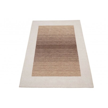 Beżowy cieniowany dywan do salonu 100% wełniany tafting 160x230cm