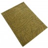 Gładki nowoczesny dywan Gabbeh Handloom Lori 100% wełna zielono-złoty 140x200cm