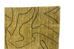 100% wełna gruby dywan handloom lori  z indii zielono-złoty 140x200cm