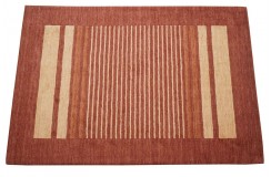 Czerwony 100% wełniany dywan Gabbeh tuftowany 140x200cm 