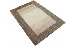 W kwadraty nowoczesny dywan Gabbeh Handloom Lori 100% wełna zielony 120x180cm