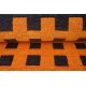 Grafitowy pomarańczowy nowoczesnyd dywan do salonu 100% wełniany tafting 140x200cm